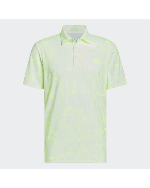 Adidas Green Ultimate365 Print Golf Polo Shirt for men