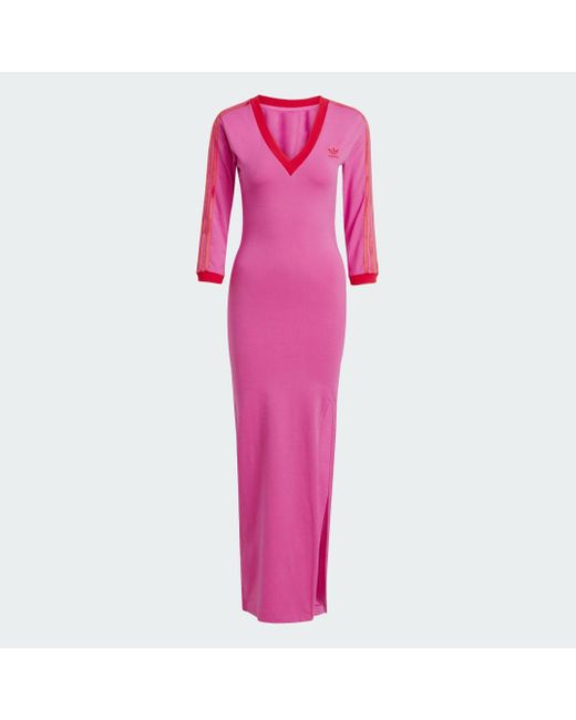 Vestido Maxi Adicolor Classics 3 Bandas Adidas de color Pink