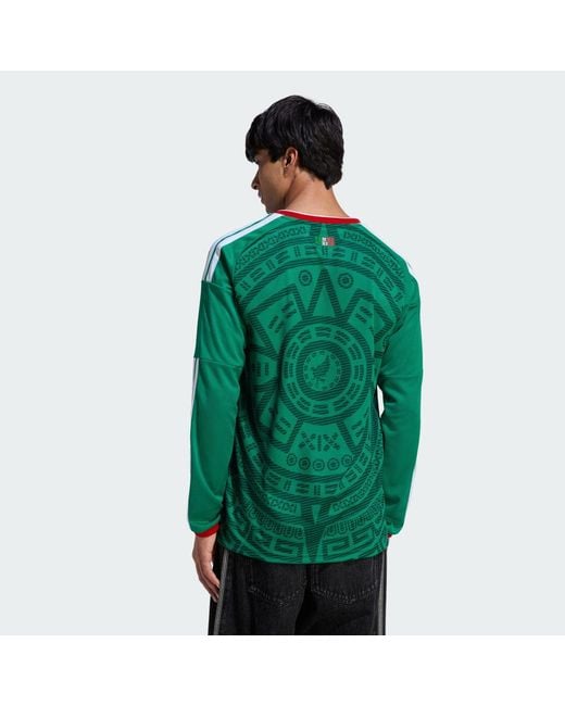 Adidas Green Mexico 26 Home Long Sleeve Jersey for men