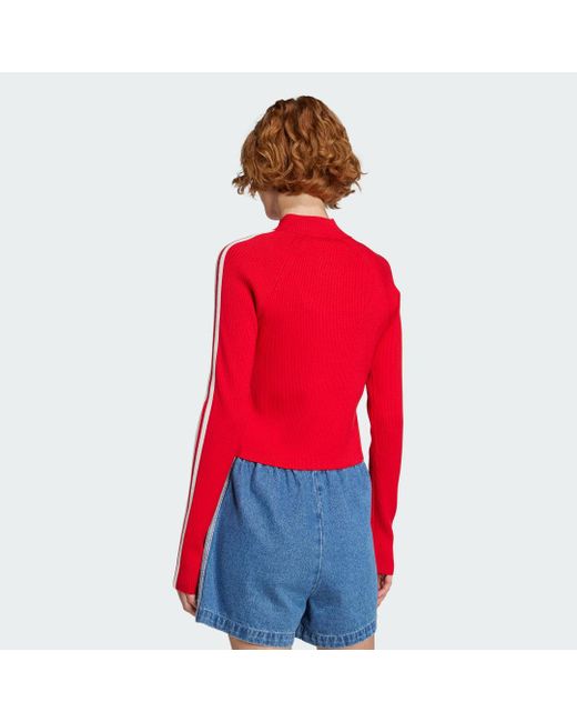 Giacca Da Allenamento Adicolor 3-Stripes Slim Knit di Adidas in Red