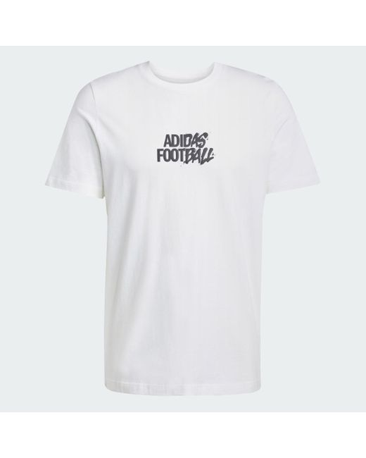 T-Shirt Grafica Con Storia Del Tango Del Calcio di Adidas in White da Uomo