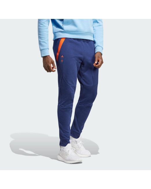 Adidas Blue New York City Fc Travel Pants for men