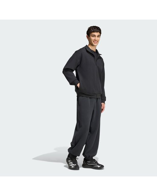 Adidas Black Soft Lux Track Top for men