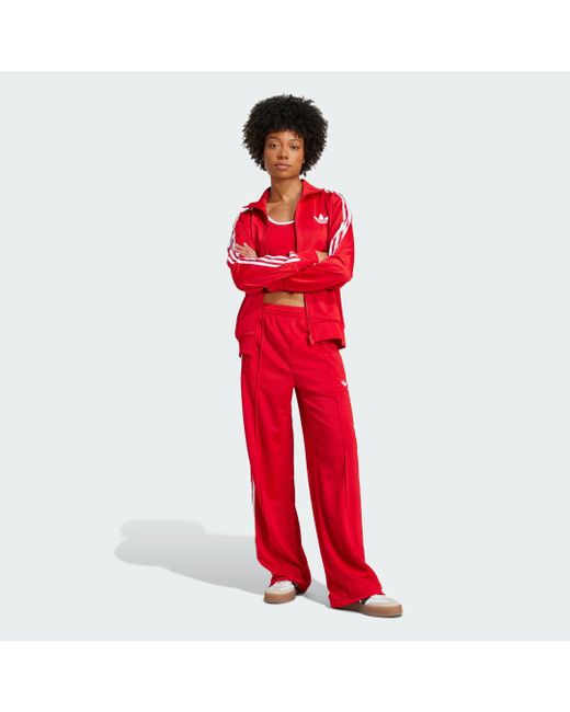 Track Pants Adicolor Classic Firebird Loose di Adidas in Red