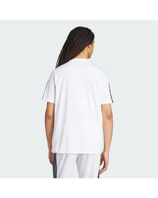 Adidas White Color Script Graphic T-Shirt for men