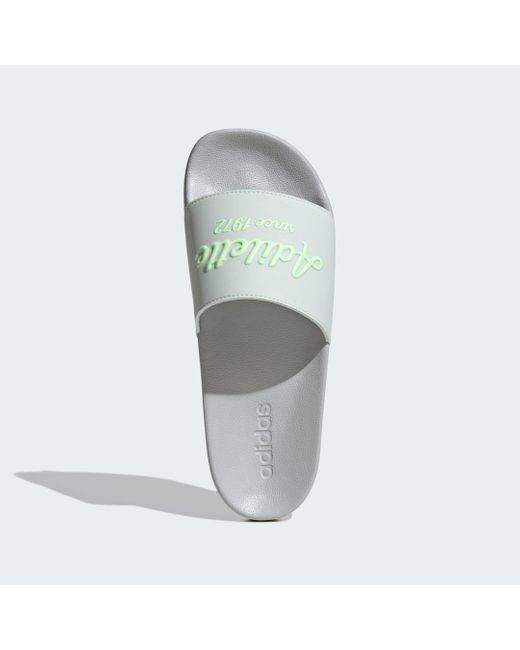 Adidas White Adilette Shower Slides
