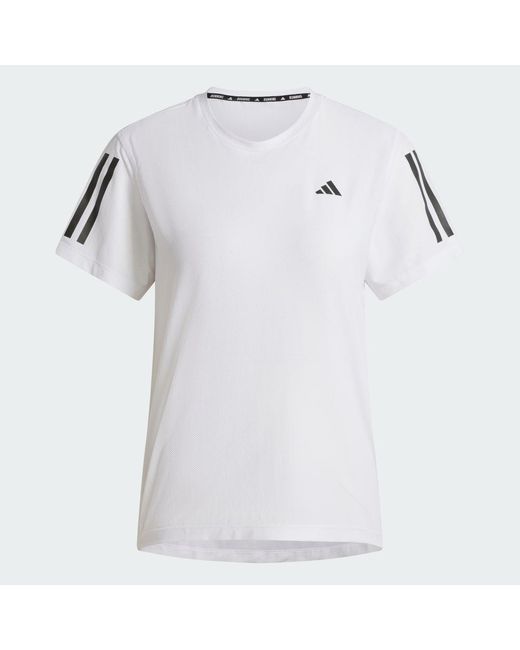 Adidas White Own The Run Tee
