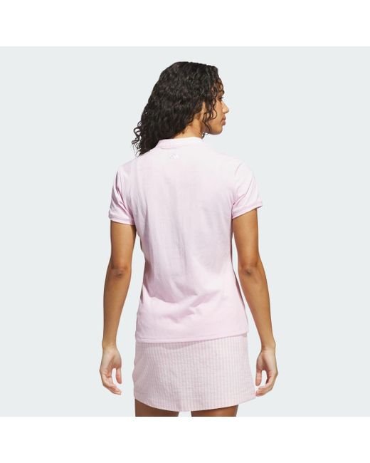 Polo Go-To Jacquard Short Sleeve Adidas de color Pink