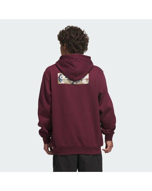 Adidas Purple Skateboarding Logo Hoodie