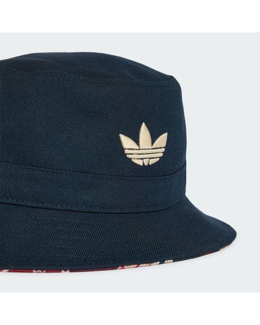 Adidas Blue Originals X Liberty London Reversible Bucket Cap