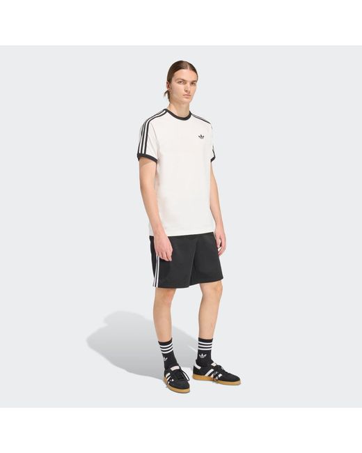 Adidas White 3-Stripes T-Shirt for men