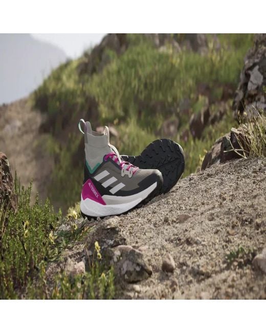 Adidas Green Terrex Free Hiker 2.0 Hiking Shoes for men