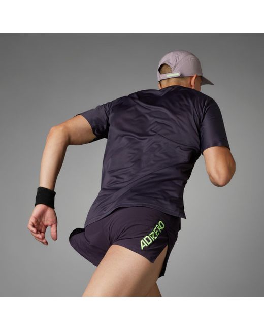 Adidas Purple Adizero Running T-Shirt for men