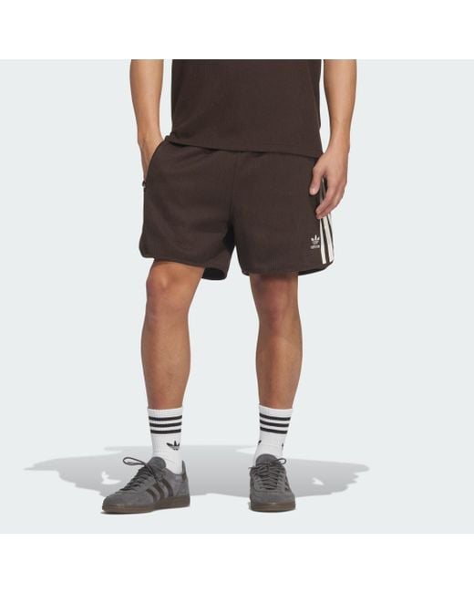 Adidas Originals Brown Waffle Shorts for men