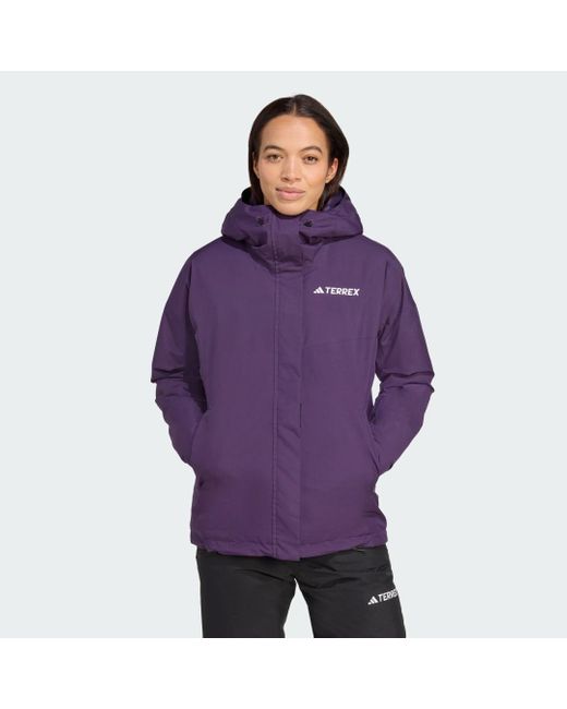 Adidas Originals Purple Terrex Multi 2L Rain.Rdy Isolationsjacke