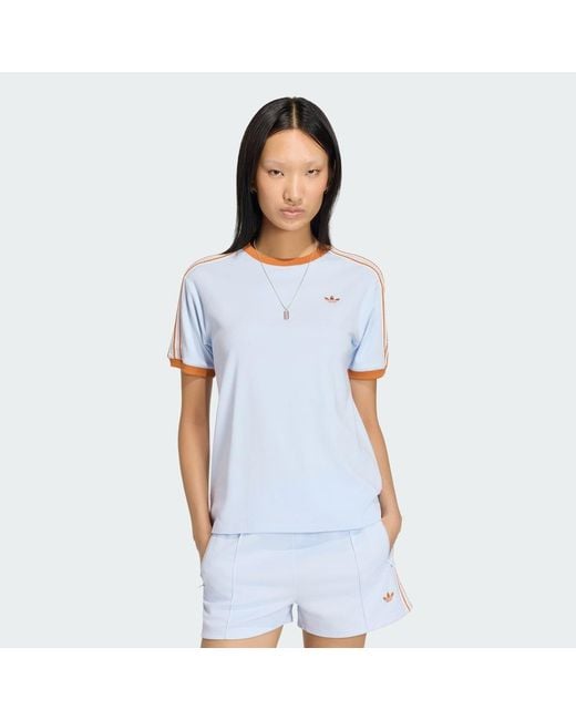 Adidas White Originals Summer Glow Advanced Three Stripes T-Shirt