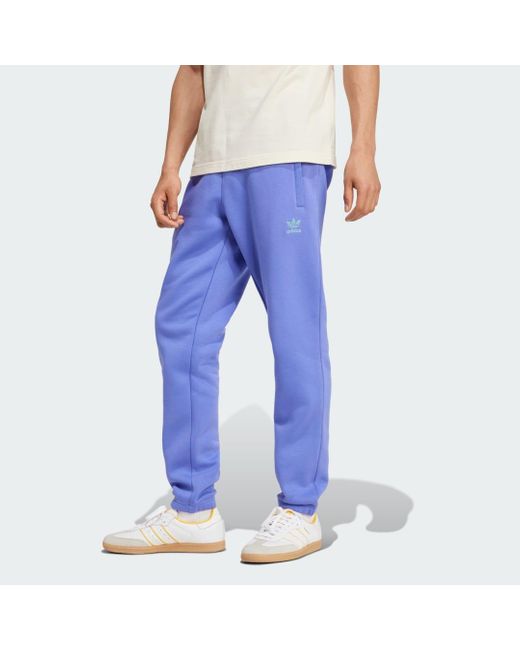 Pantaloni Trefoil Essentials di Adidas in Blue da Uomo