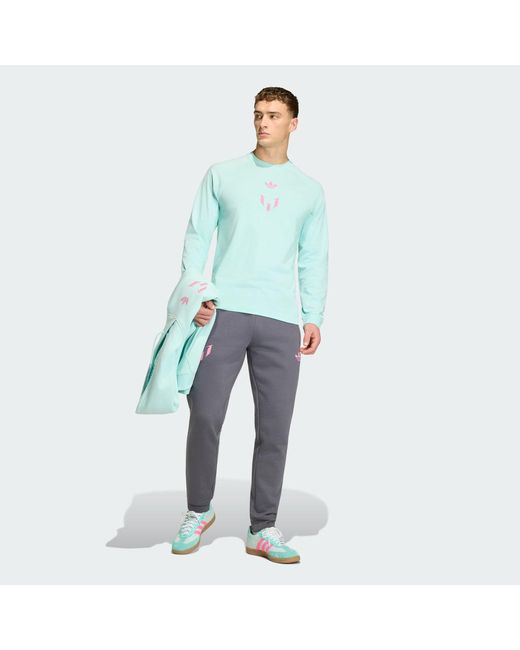 Adidas Green Messi Long Sleeve Long-Sleeve Top for men