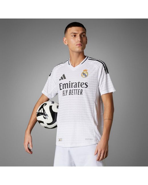 Adidas Gray Real Madrid 24/25 Home Authentic Jersey for men