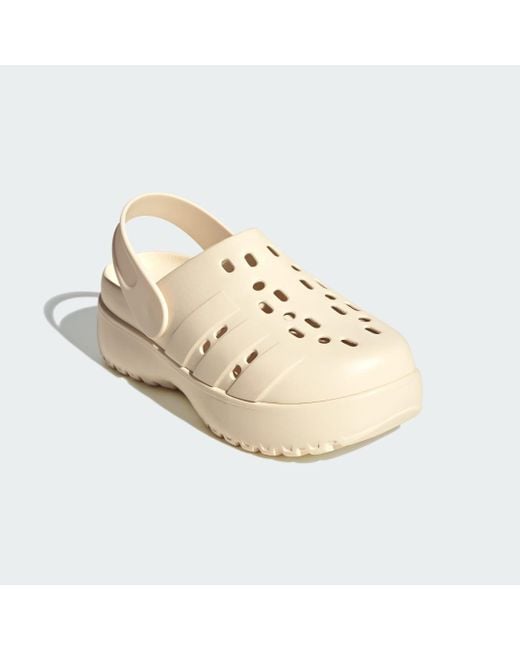 Zueco Adilette Platform Adidas de color Natural