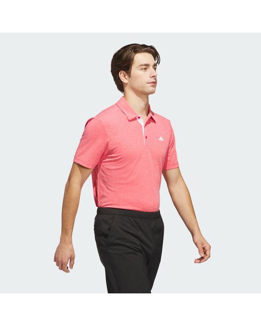 Adidas Red Drive Heather Polo Shirt for men