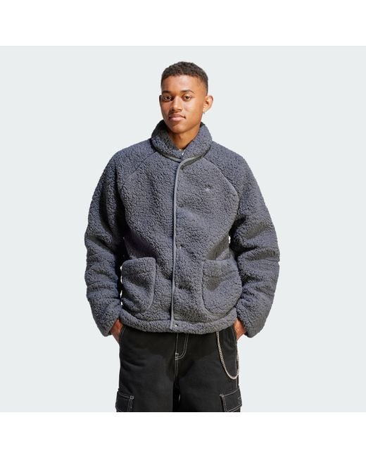 adidas Adventure Polar Fleece Jacket in Grey for Men Lyst UK