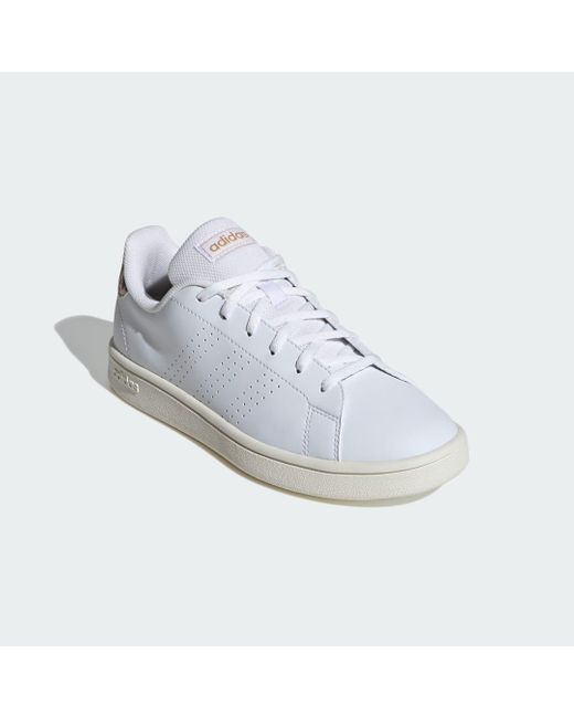 Adidas White Advantage Base Shoes