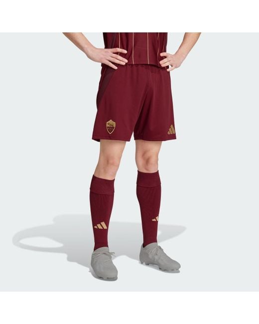 Adidas Red As Roma 24/25 Home Shorts for men