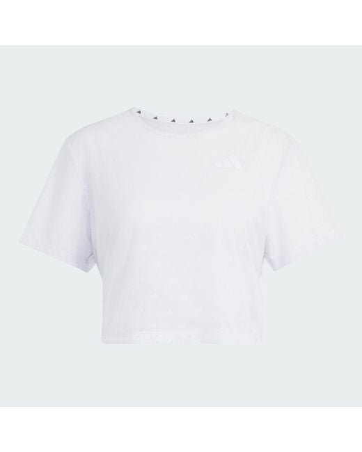 Adidas White Primelift Essentials Workout Boxy Mesh T-Shirt