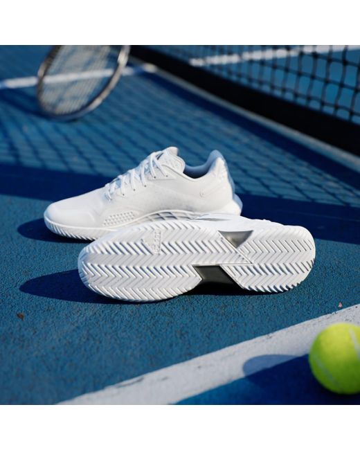 Adidas White Defiant Speed 2 Tennis Shoes for men