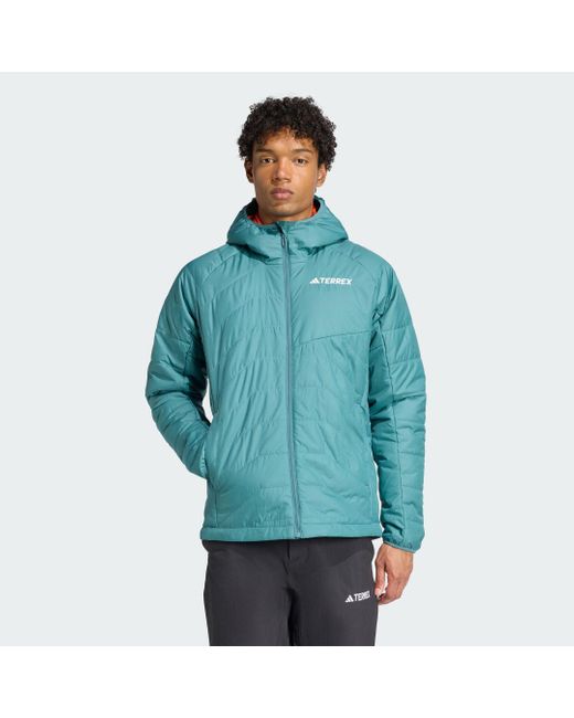 Giacca Terrex Multi Synthetic Insulated Hooded di Adidas in Blue da Uomo