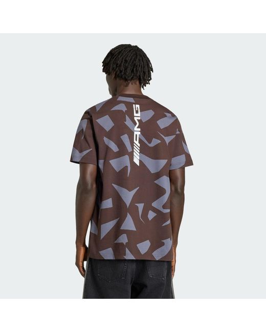 Adidas Brown Amg Camo Short Sleeve T-Shirt for men