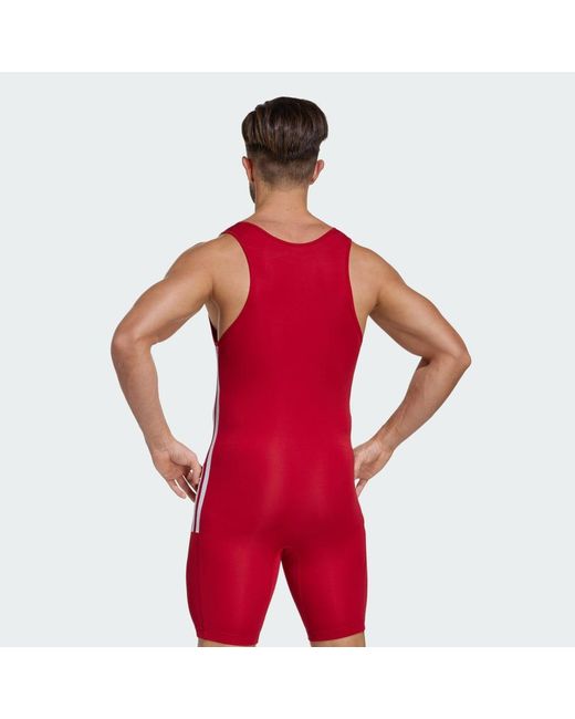 Adidas Red Powerlift Weightlifting Suit for men