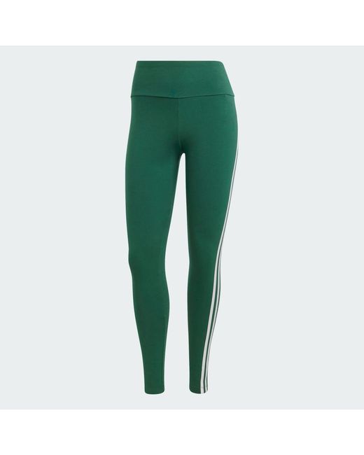 Adidas Green 3-Stripes Leggings