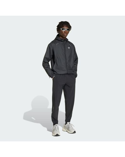 Adidas Black Tech Trefoil Essentials Woven Pant for men