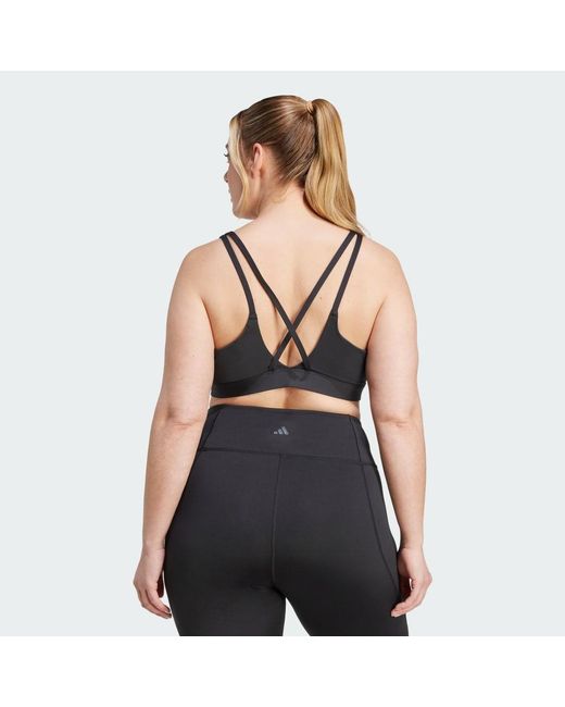 Adidas Black All Me Essentials Medium Support Bra (Plus Size)