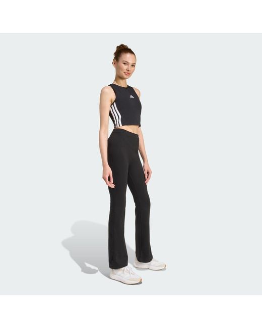 Adidas Black Essentials 3-Stripes Padded Tank