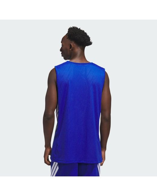 Adidas Blue 3G Speed Reversible Basketball Aeroready Jersey for men