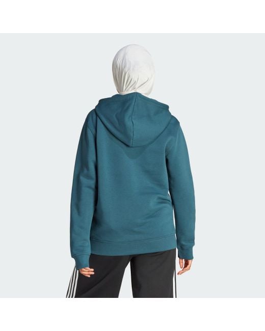 Adidas Blue Adicolor Essentials Fleece Hoodie