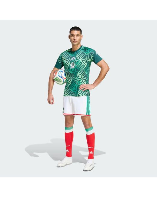 Adidas Green Jersey Mexico 26 Home Pre Match Jersey for men