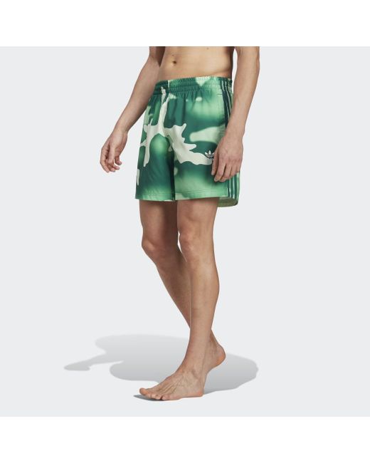 Adidas Green Originals Camo Swim Shorts for men