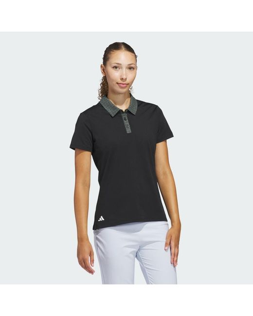 Adidas Black Ultimate365+ Butterspun Grid Polo Shirt