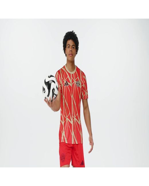 Adidas Red Fc Bayern Pre-Match Jersey for men