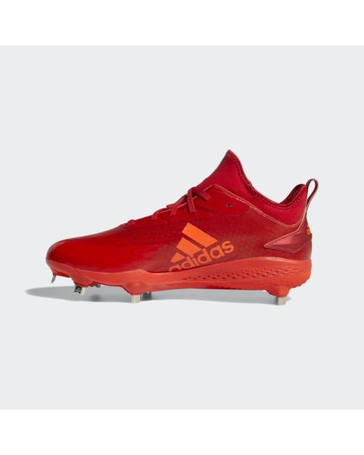 adidas Lace Adizero Afterburner V Dipped Cleats in Red for Men Lyst