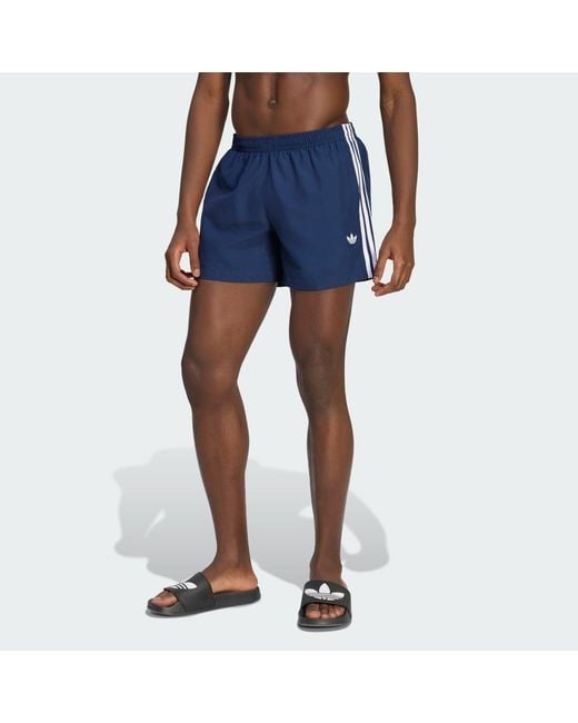 Adidas Blue 3 Stripes Swimshorts for men