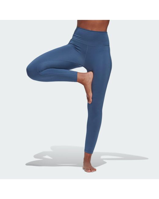 Adidas Blue Yoga Studio 7/8 Leggings