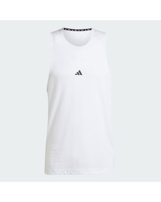 Canotta da yoga di Adidas in White da Uomo