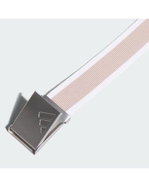Cinturón Reversible Striped Webbing Adidas de color White