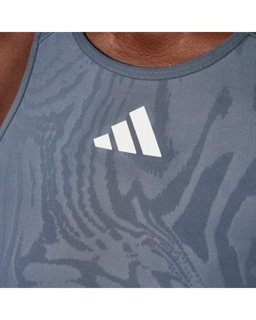 Adidas Gray Techfit Medium-Support High-Neck Print Bra
