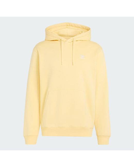 Adidas Yellow Trefoil Essentials Loose Hoodie for men
